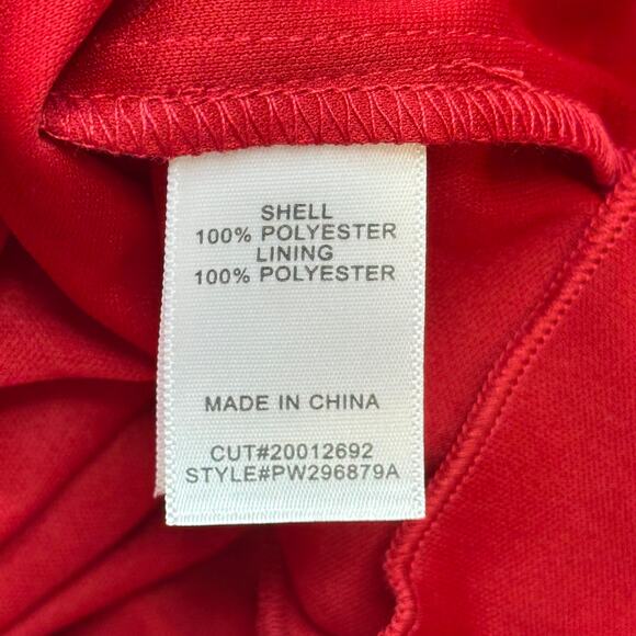 NWT Premier Amour Red Off The Shoulder Maxi Dress Womens Size 10 Pleated Formal - Picture 10 of 11